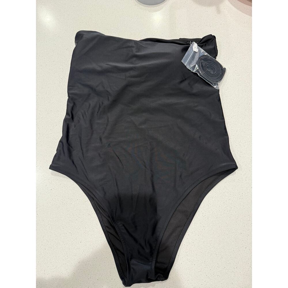 Aerie Convertible Ties One-Piece Swimsuit in Black‎ XL